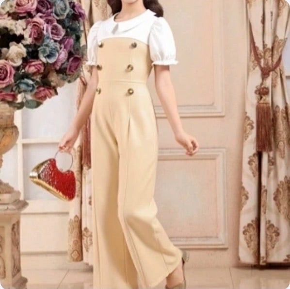 Enterizo Infantil Beige Button Classic