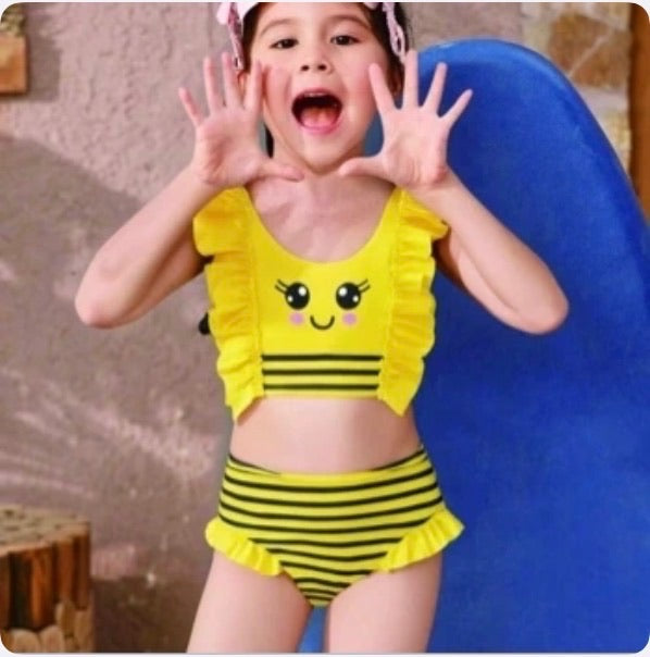 Traje de Baño Infantil Bee Yellow Fun
