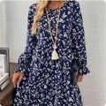 Vestido de Dama Floral Navy Breeze