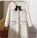 Vestido Infantil Ivory Bow Classic