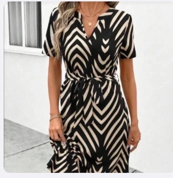 Vestido de Dama Zebra Wrap Chic