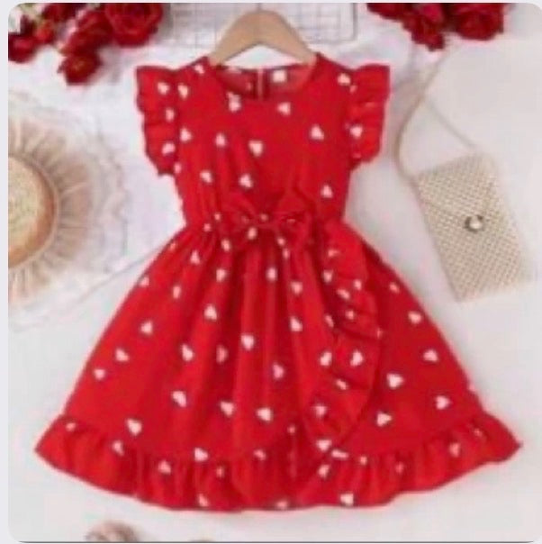 Vestido Infantil Red Heart Sweet