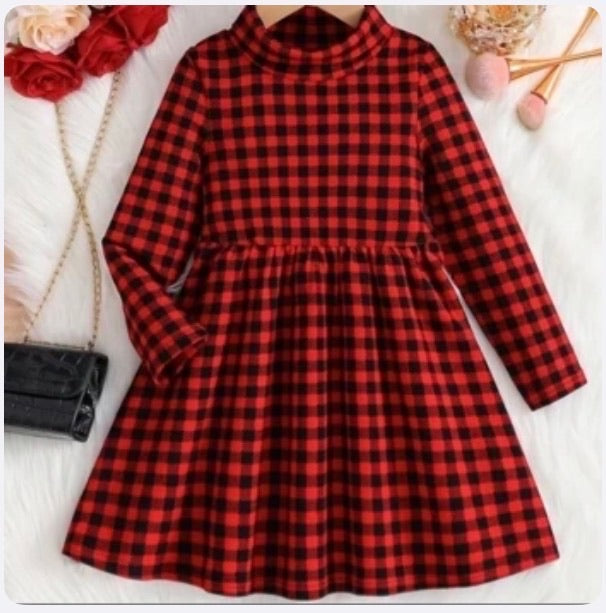 Vestido Infantil Red Plaid Cozy