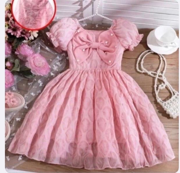 Vestido Infantil Pink Tulle Puff