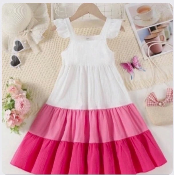 Vestido Infantil Pink Ombre Sweet