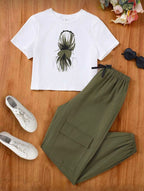 Conjunto Infantil Olive Bow Style
