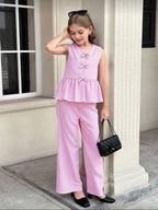 Conjunto Infantil Pink Gingham Peplum