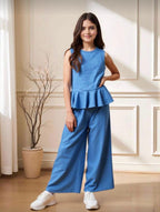 Conjunto Infantil Light Blue Peplum