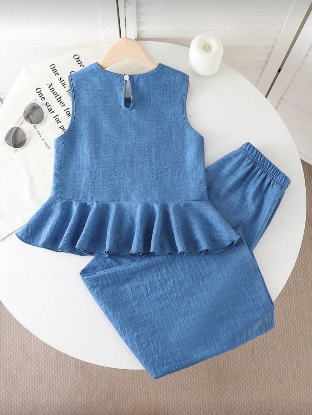 Conjunto Infantil Light Blue Peplum