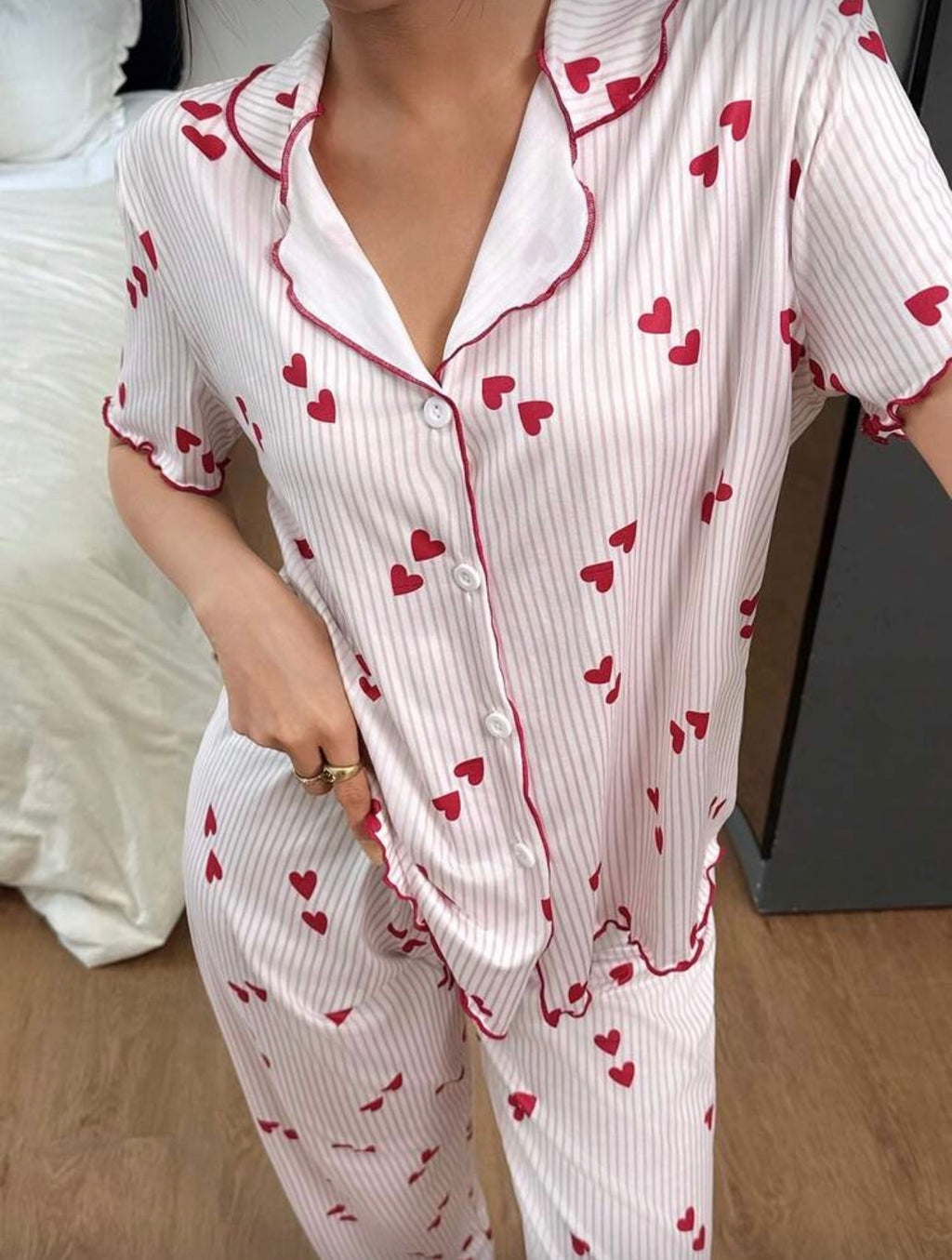 Pijama Femenina Sweet Hearts Stripe
