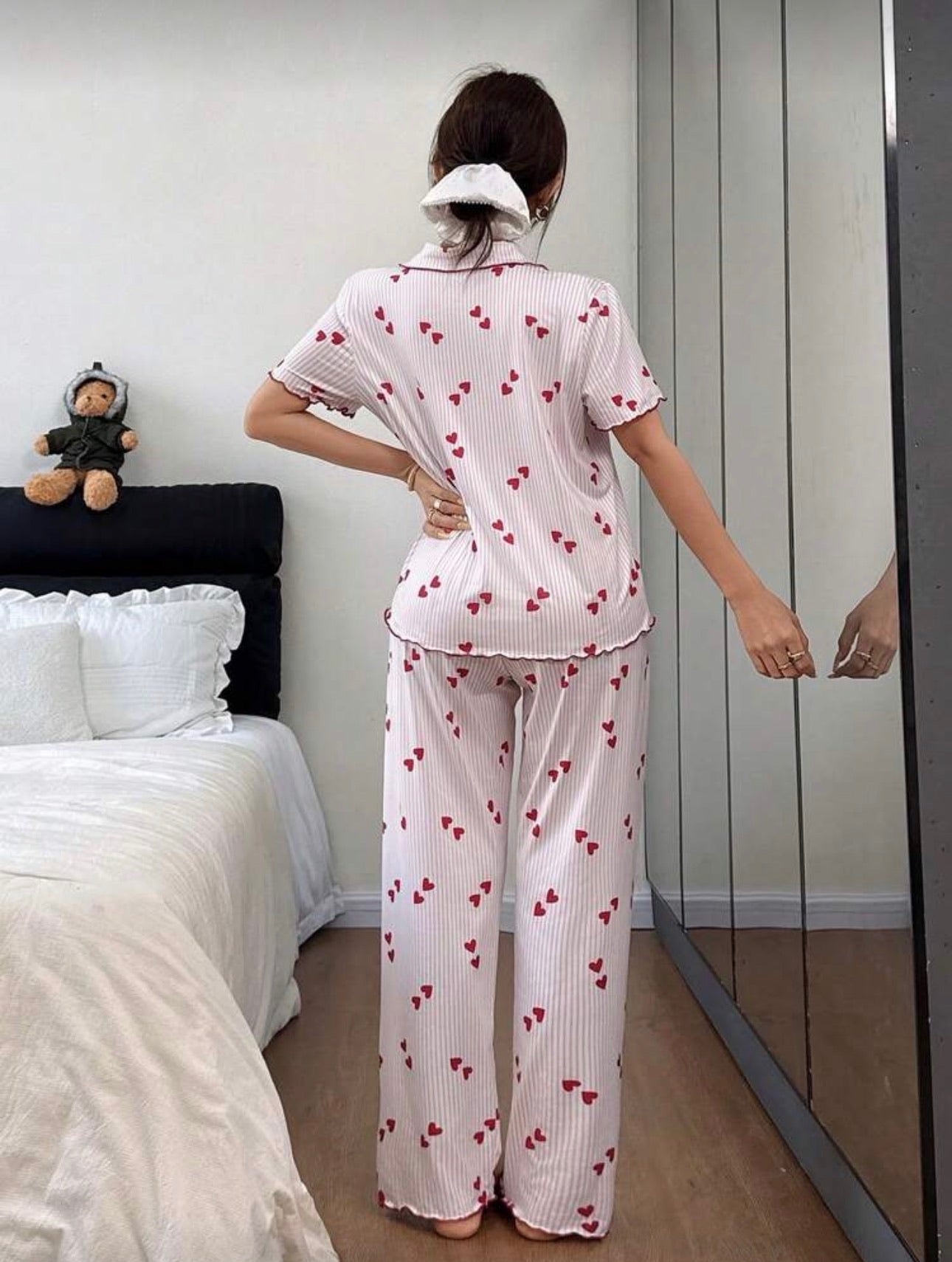 Pijama Femenina Sweet Hearts Stripe