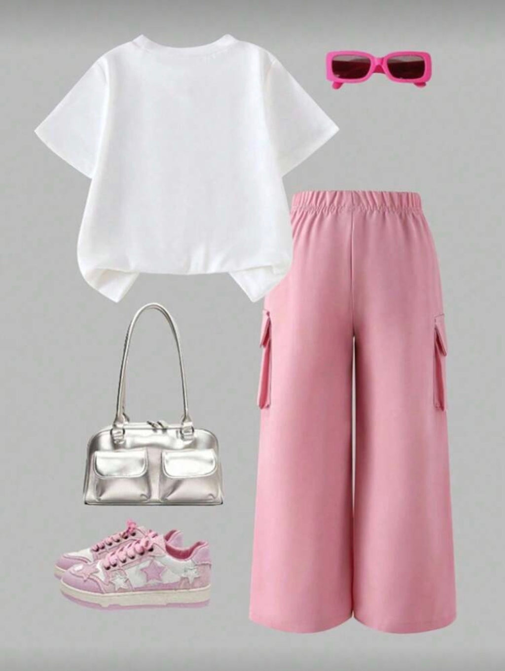 Conjunto Infantil Lace Bow Pink Cargo