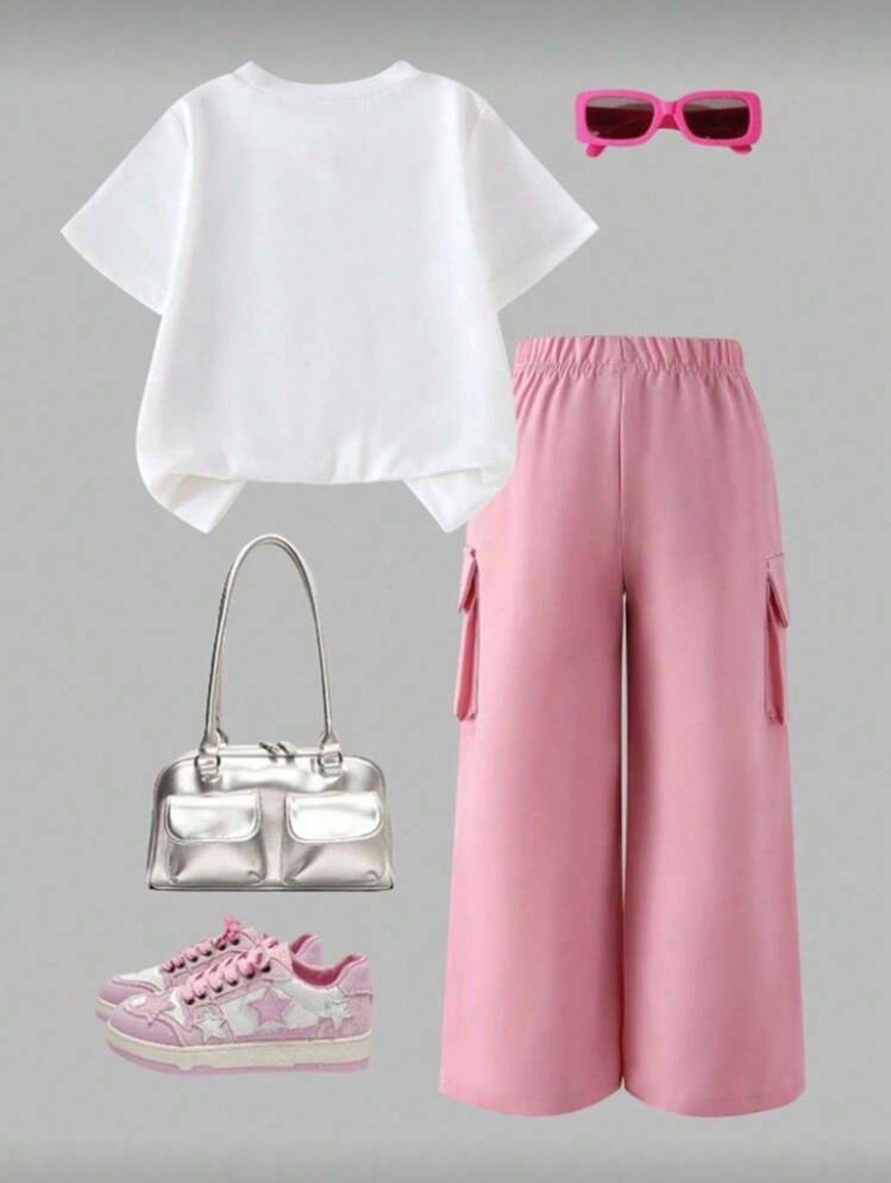 Conjunto Infantil Lace Bow Pink Cargo
