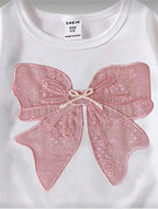 Conjunto Infantil Lace Bow Pink Cargo