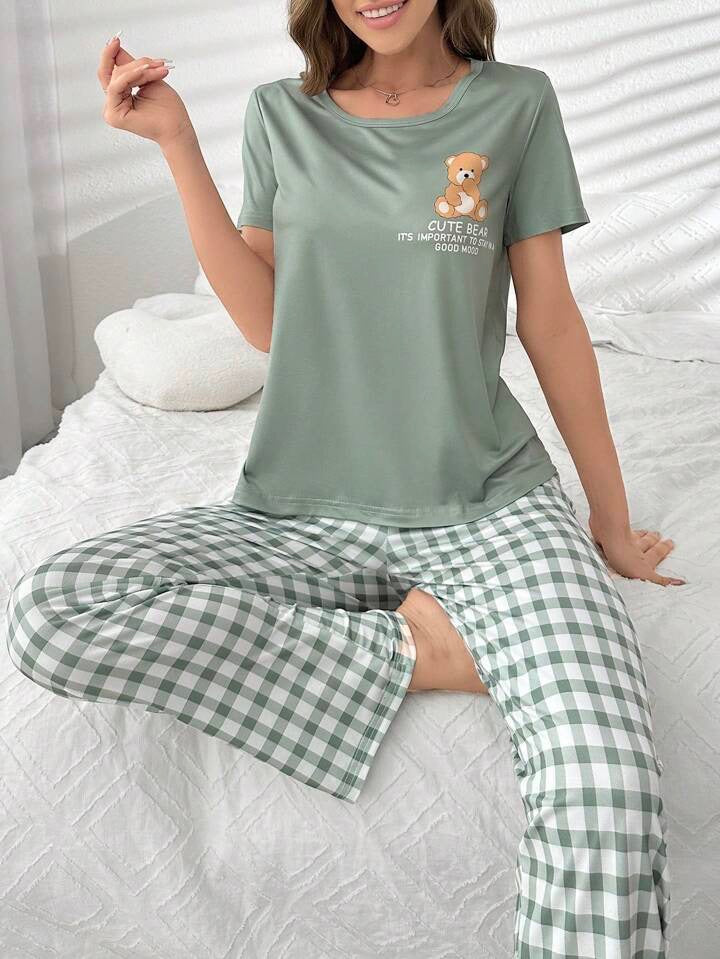 Pijama Femenina Green Bear Comfort