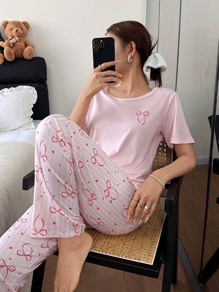Pijama Femenina Pink Bow Dream