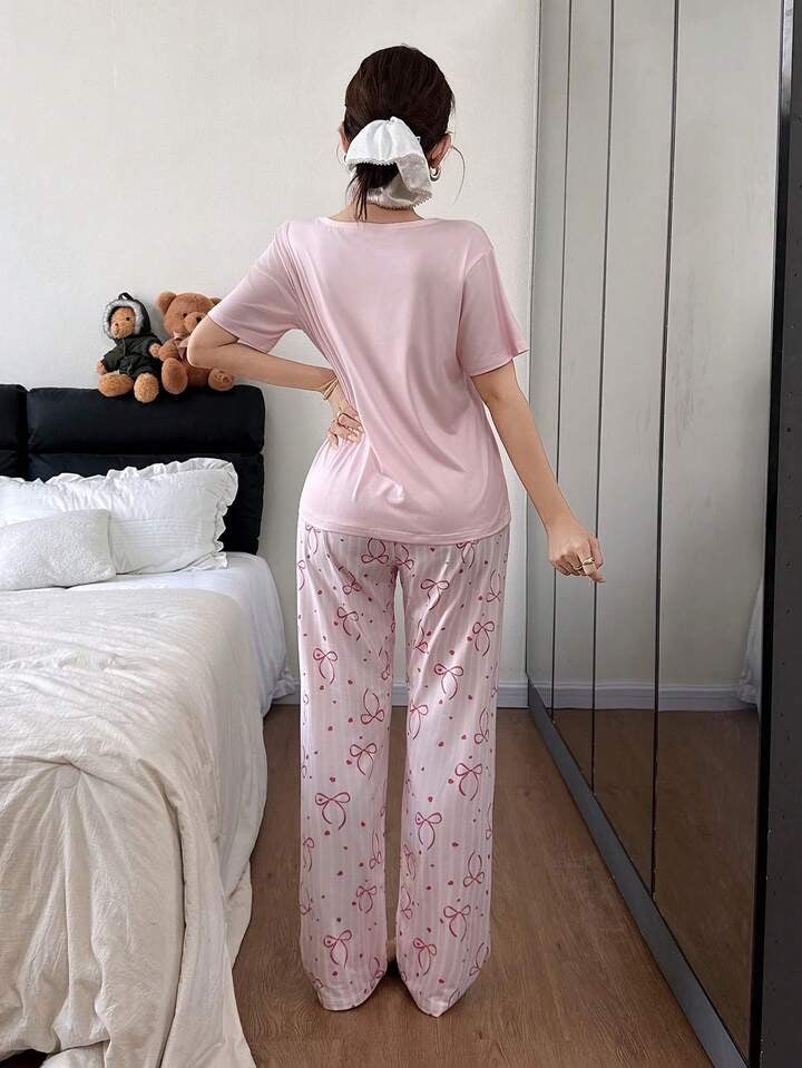 Pijama Femenina Pink Bow Dream