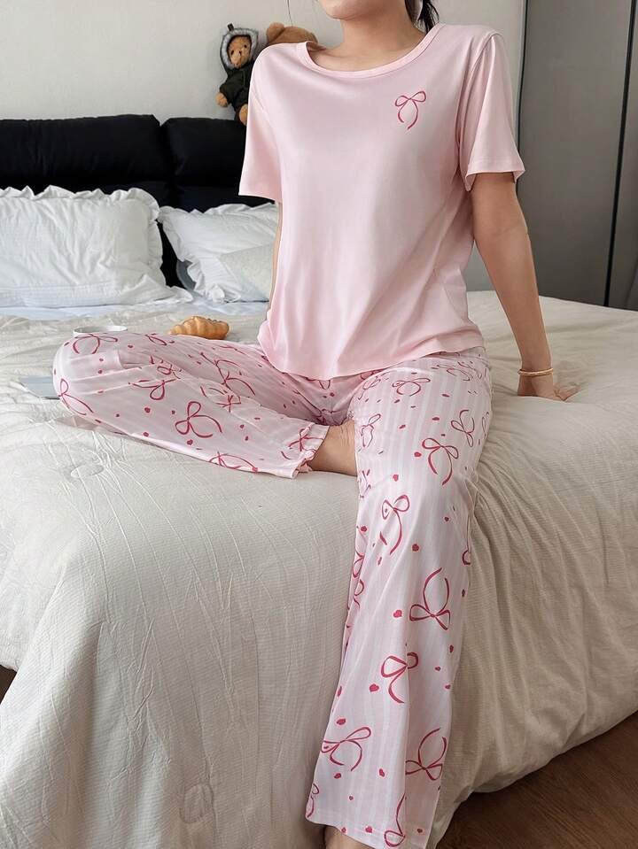 Pijama Femenina Pink Bow Dream