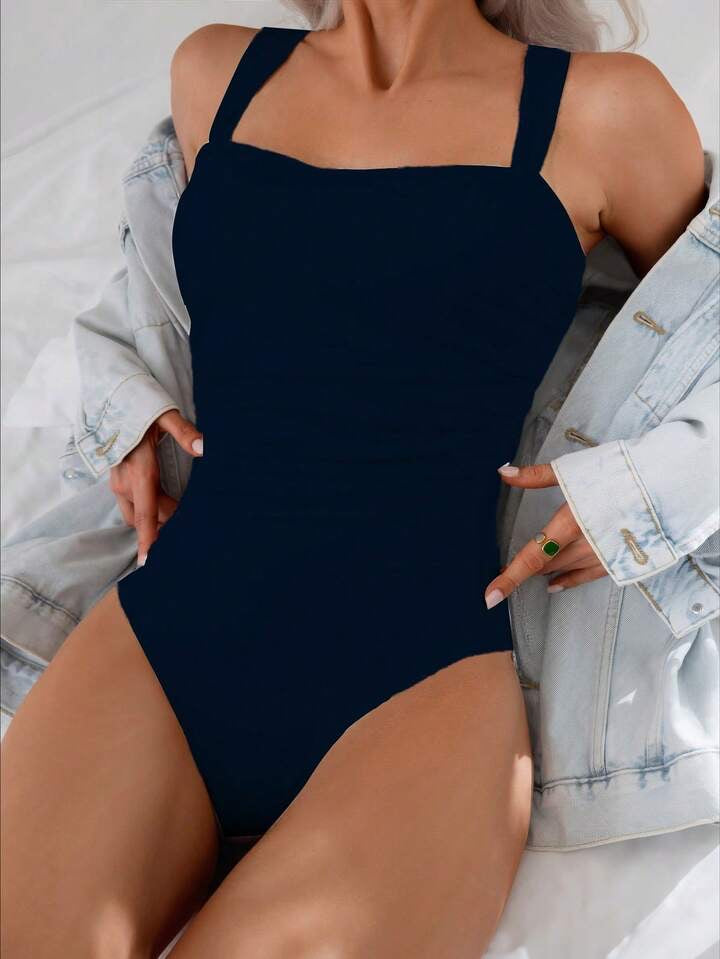 Traje de Baño Femenino Navy Essential One Piece