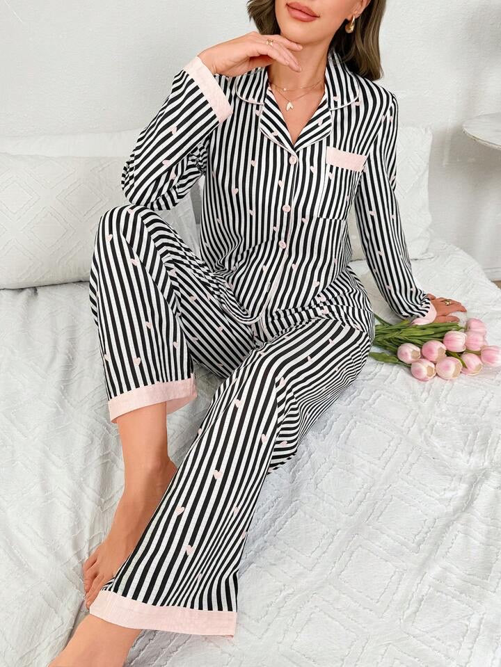 Pijama Femenina Classic Stripe Comfort