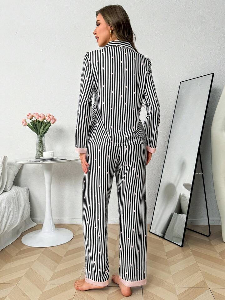 Pijama Femenina Classic Stripe Comfort