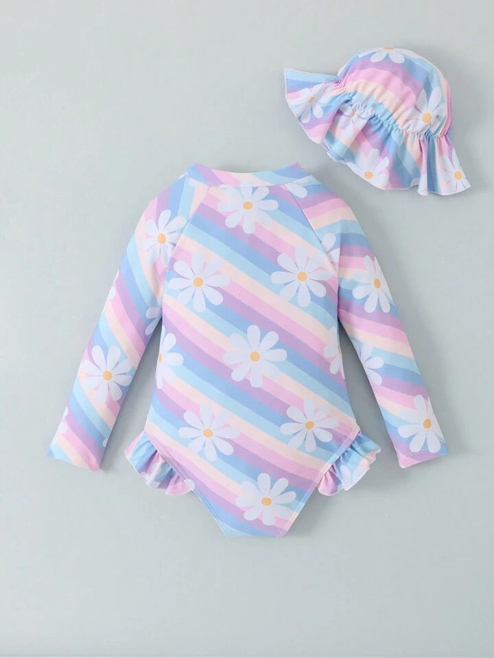 Traje de Baño Infantil Pastel Daisy