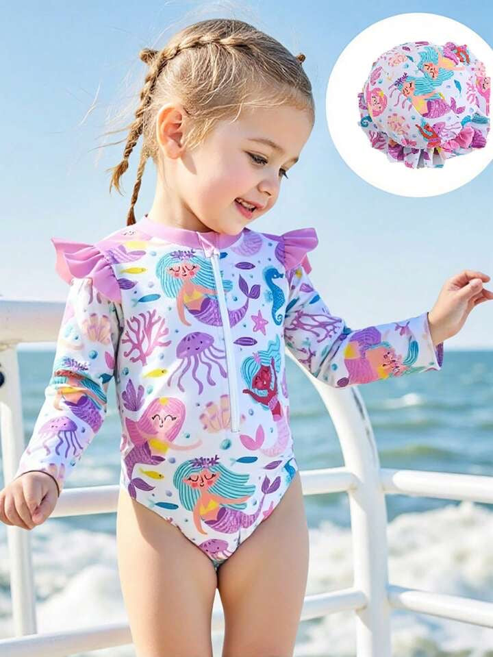 Traje de Baño Infantil Ocean Friends Long Sleeve Set
