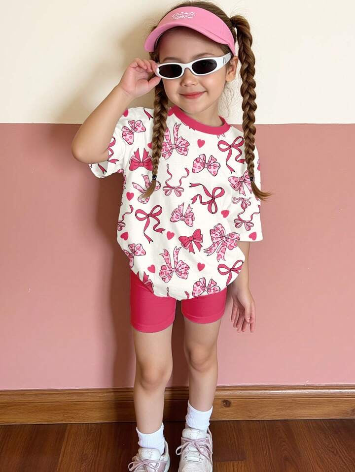 Conjunto Infantil Pink Bows Summer Set