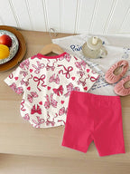 Conjunto Infantil Pink Bows Summer Set