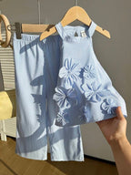 Conjunto Infantil Blue Blossom Summer Set