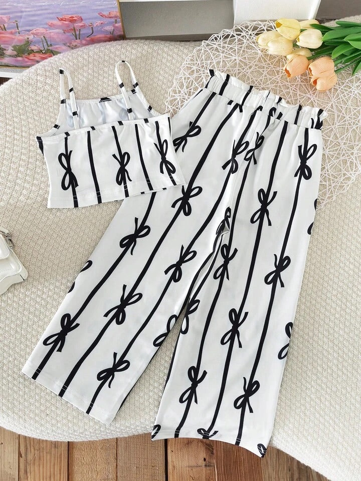 Conjunto Infantil Black Bow Stripe Set