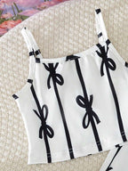 Conjunto Infantil Black Bow Stripe Set
