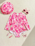 Traje de Baño Infantil Pink Blossom Sun Set