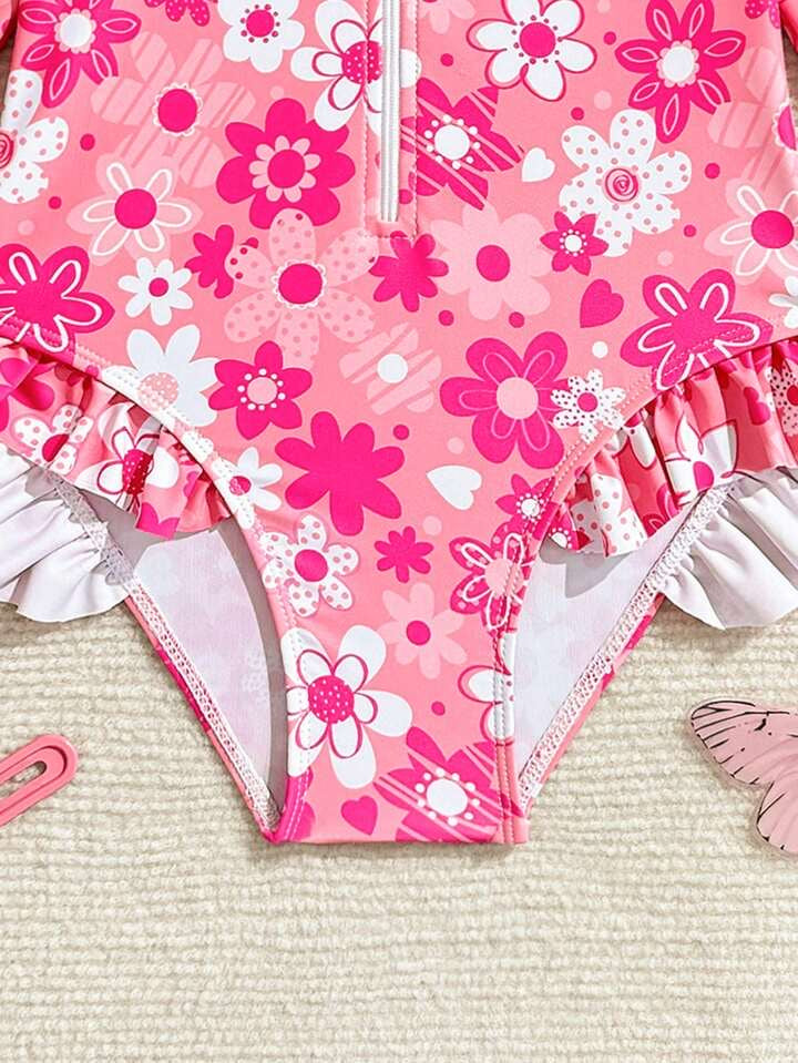 Traje de Baño Infantil Pink Blossom Sun Set