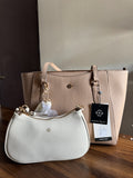 Bolsa Nannette Lepore Duo Chic Nude & White