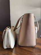 Bolsa Nannette Lepore Duo Chic Nude & White