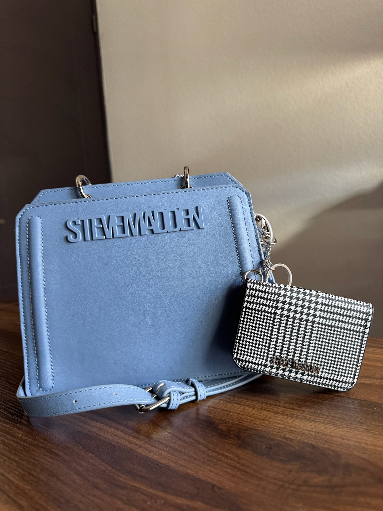 Bolsa Steve Madden Mini Crossbody Sky Blue Set