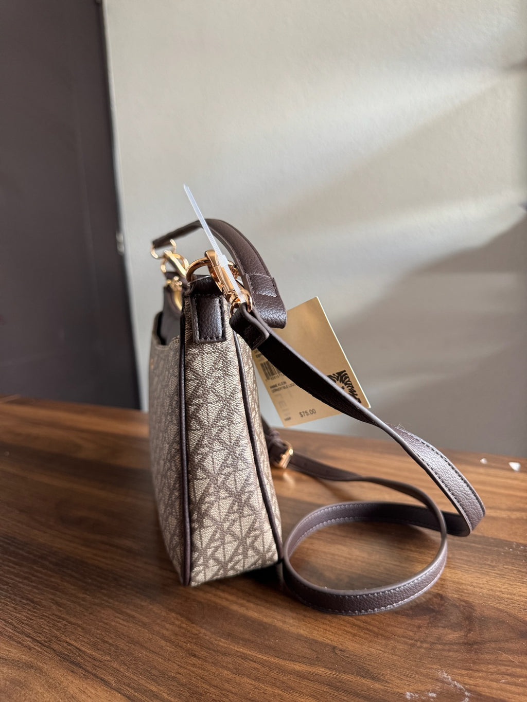 Bolsa Anne Klein Signature Shoulder Crossbody Vanilla