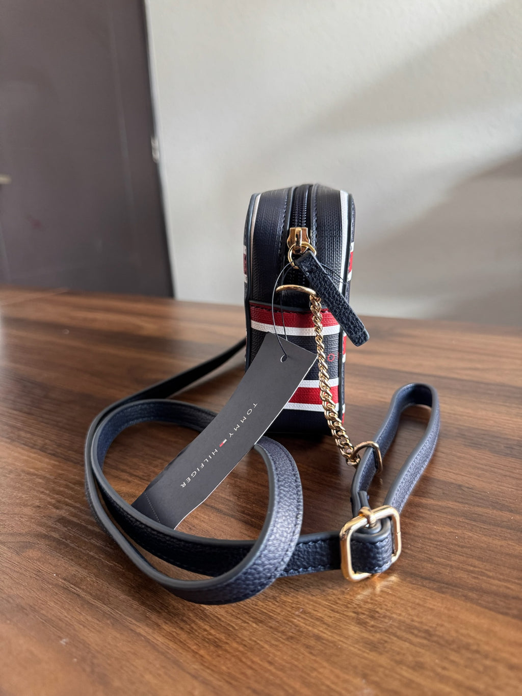 Bolsa Tommy Striped Crossbody Classic