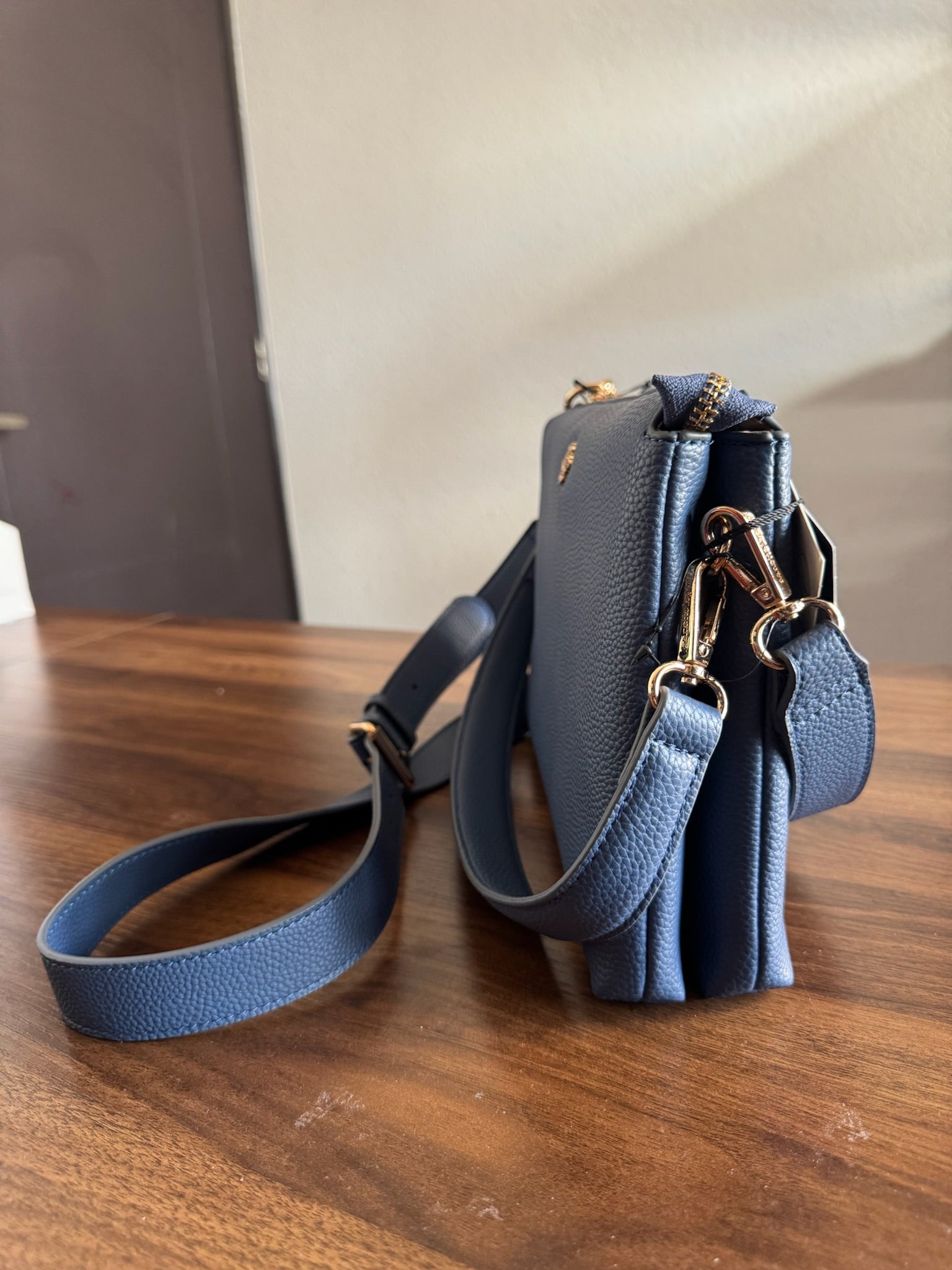 Bolsa Nanette Lepore Double Zip Crossbody Blue
