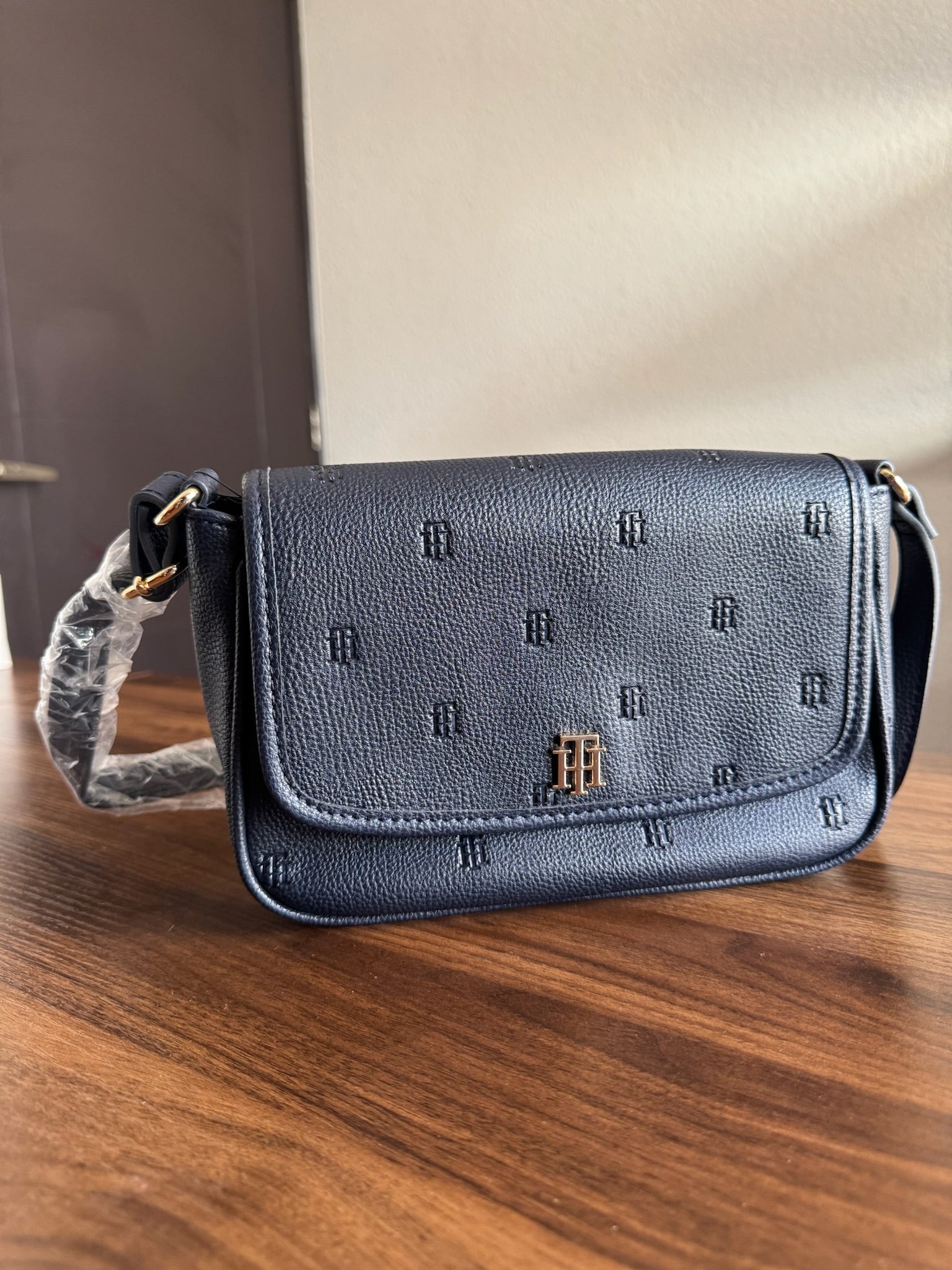 Bolsa Tommy Embossed Mini Crossbody Blue