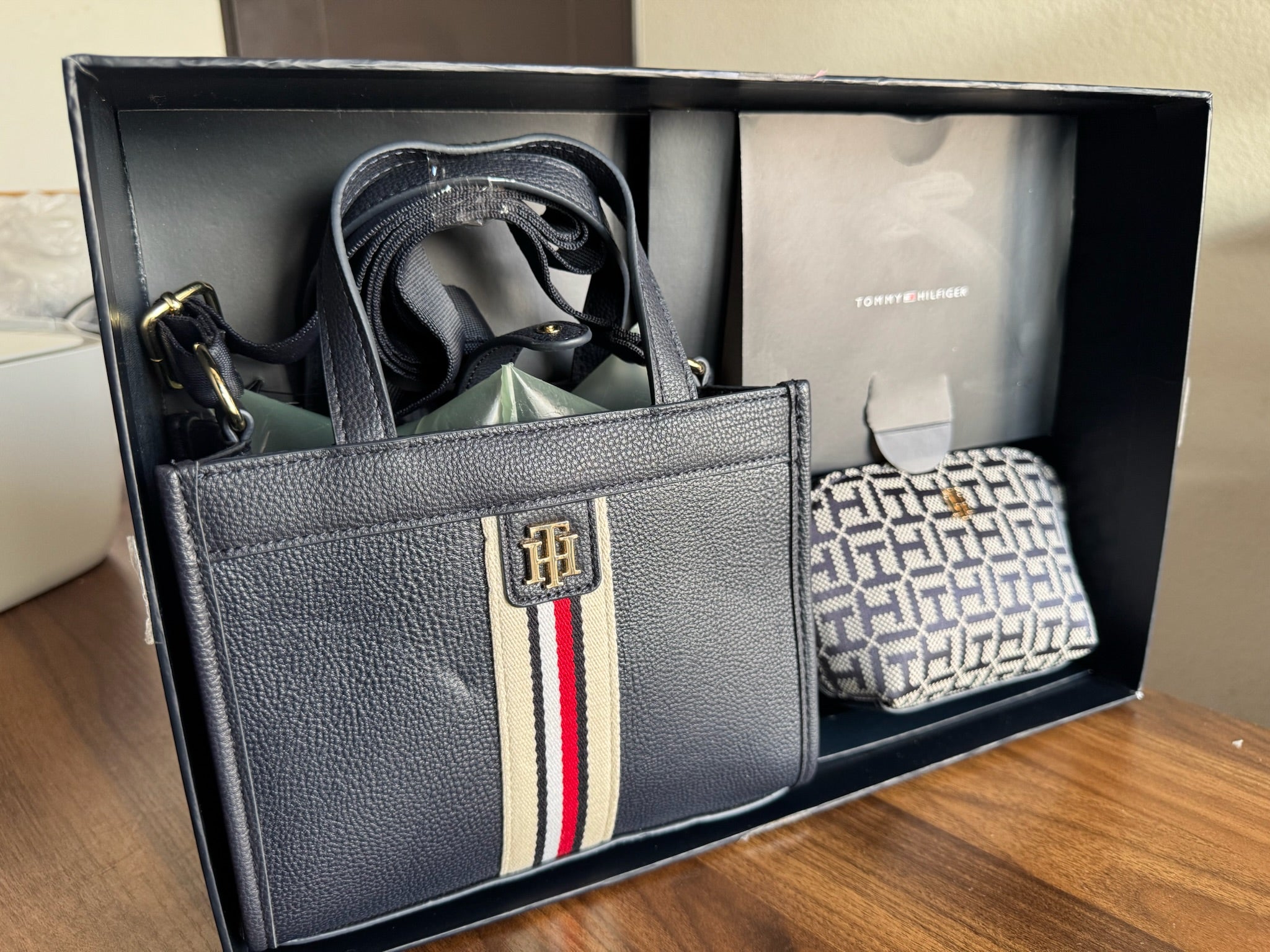 Bolsa Tommy Hilfiger Icon Stripe Tote Set
