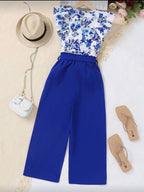 Conjunto Infantil Floral Blue Chic