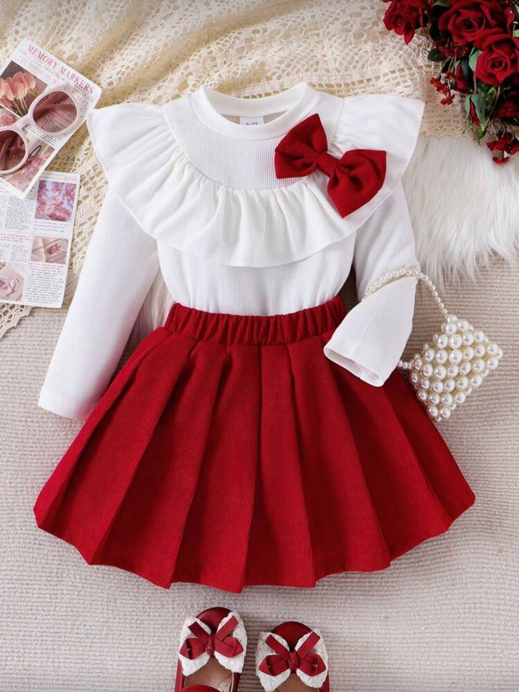 Conjunto Infantil Cherry Red Elegance