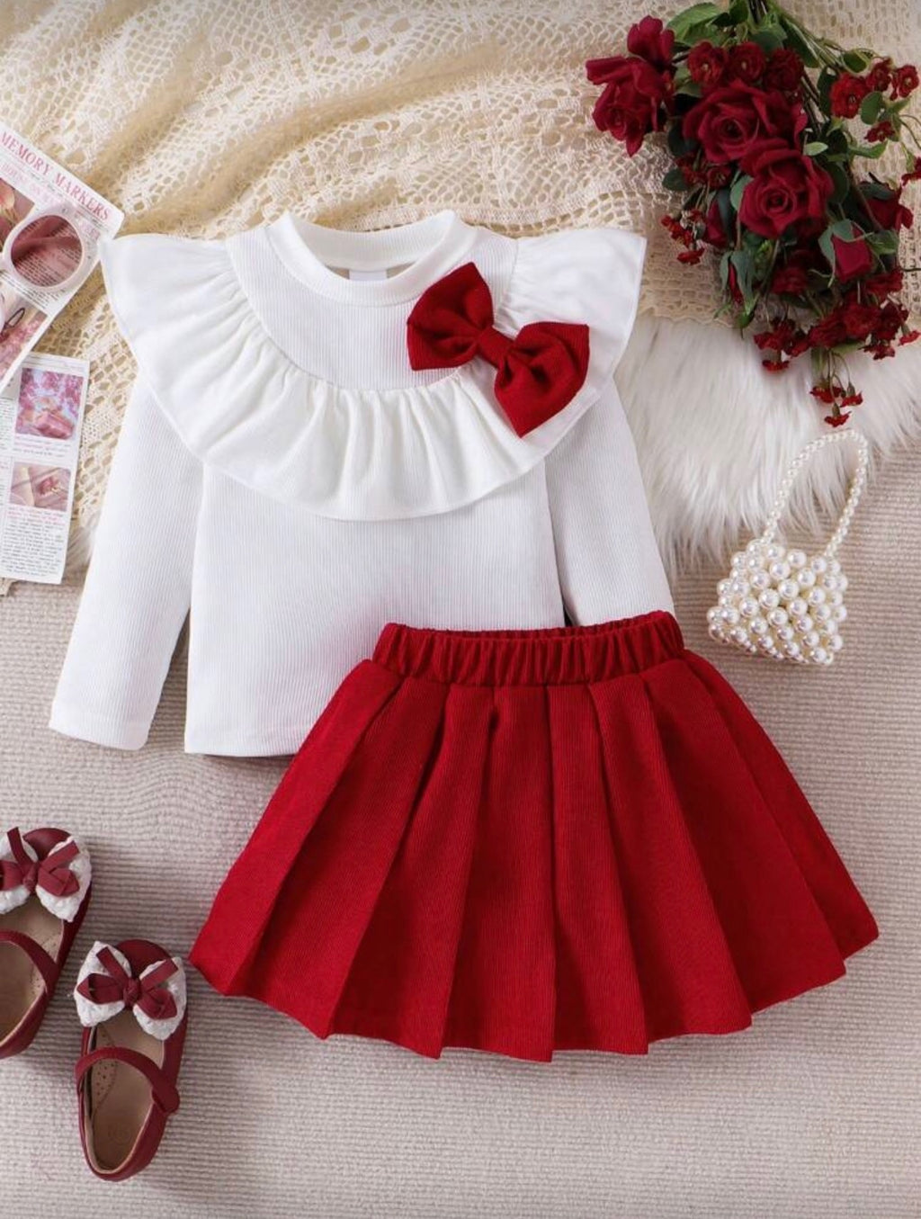 Conjunto Infantil Cherry Red Elegance