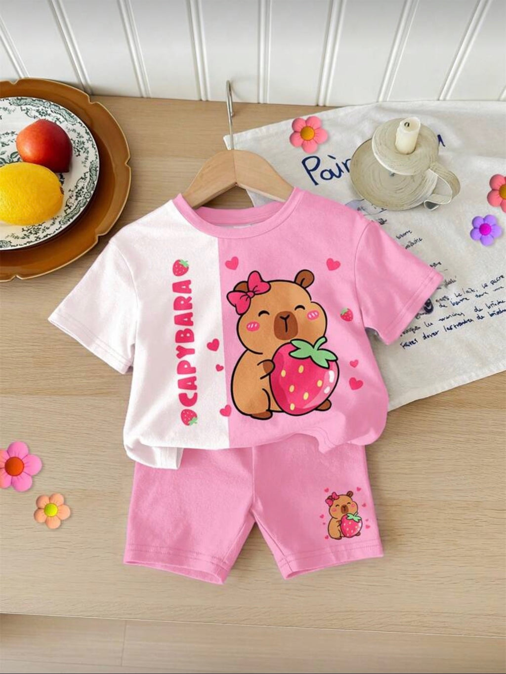 Conjunto Infantil Capibara Pink Fun