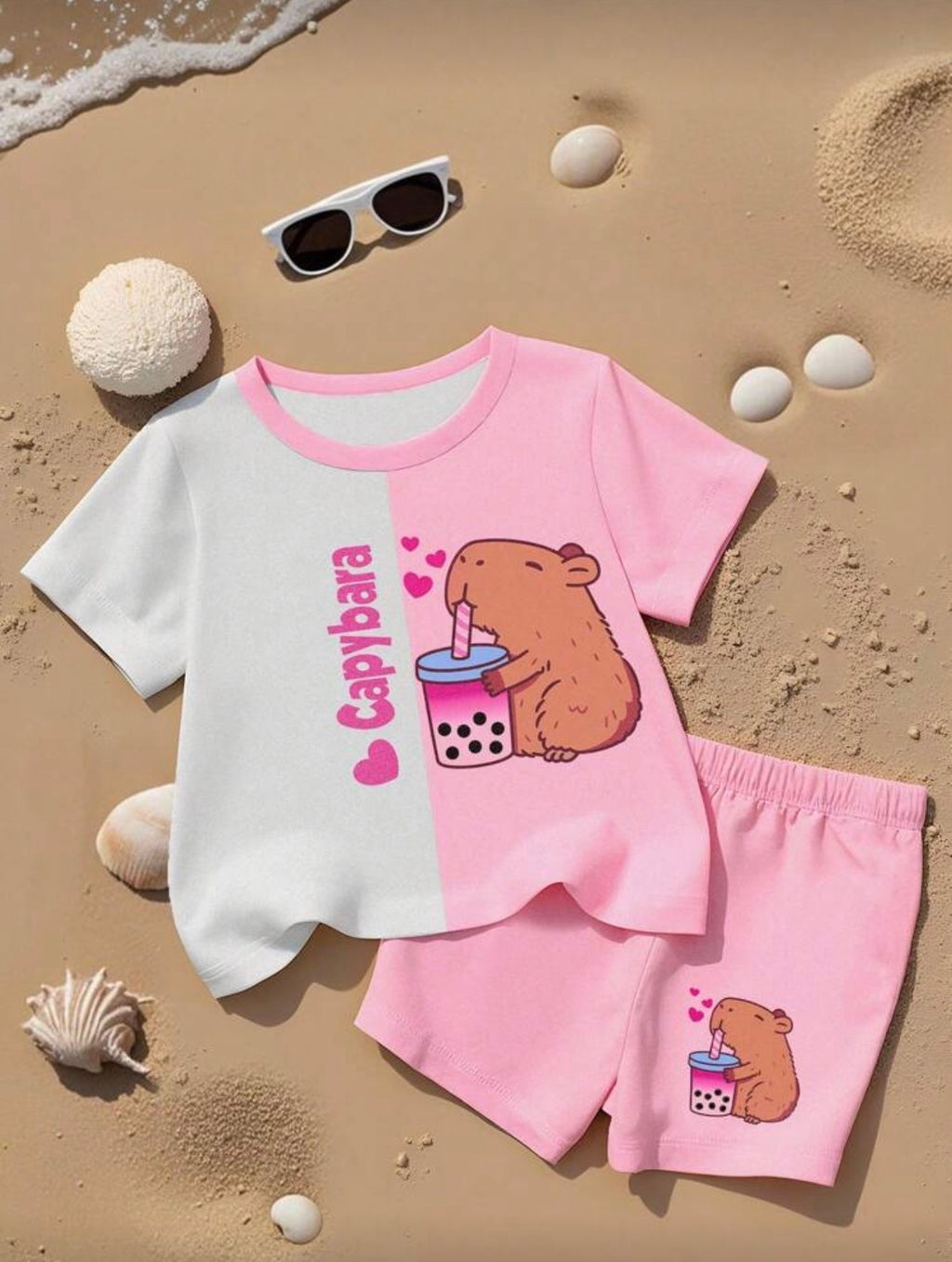 Conjunto Infantil Capibara Pink Summer