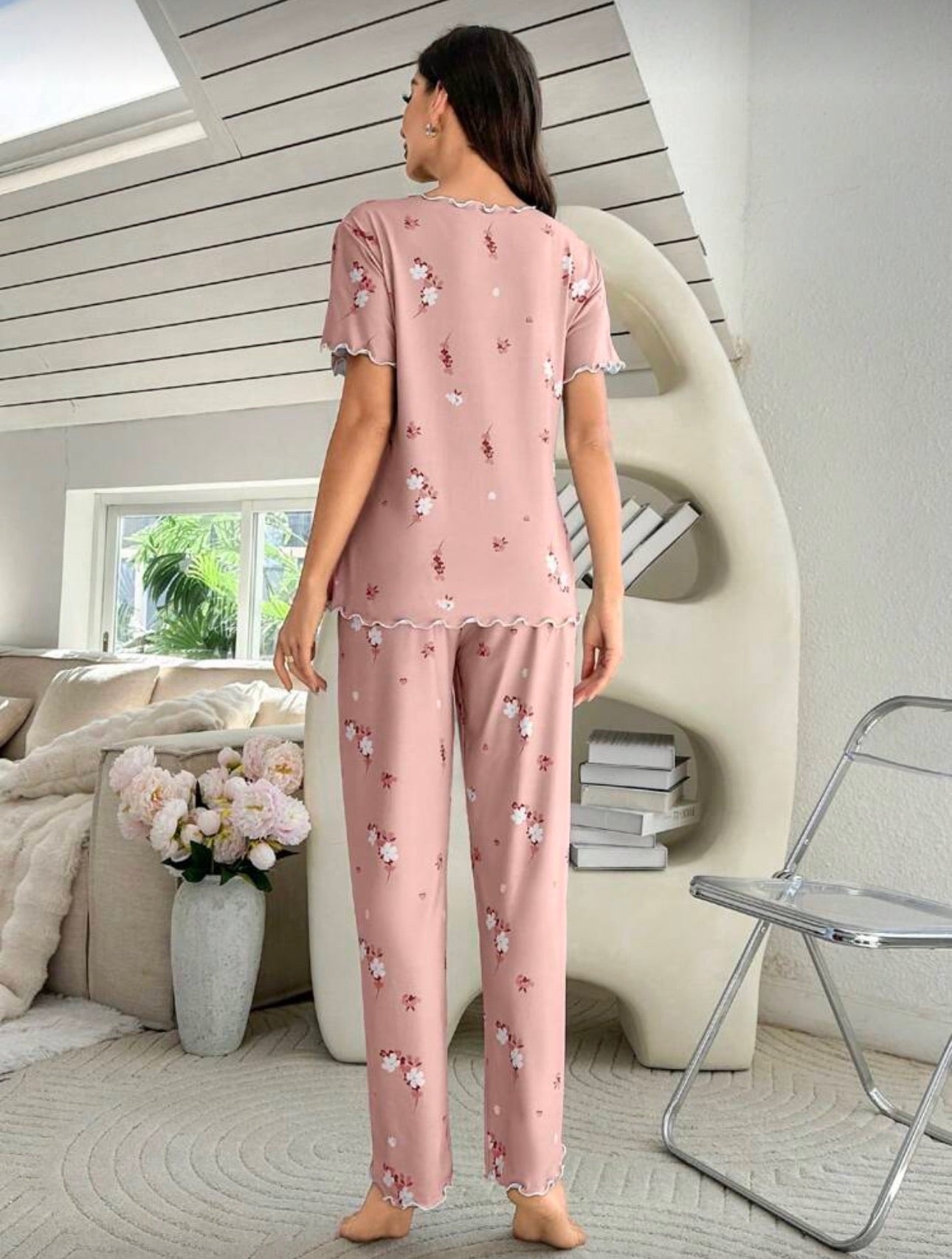 Pijama de Dama Soft Pink Floral