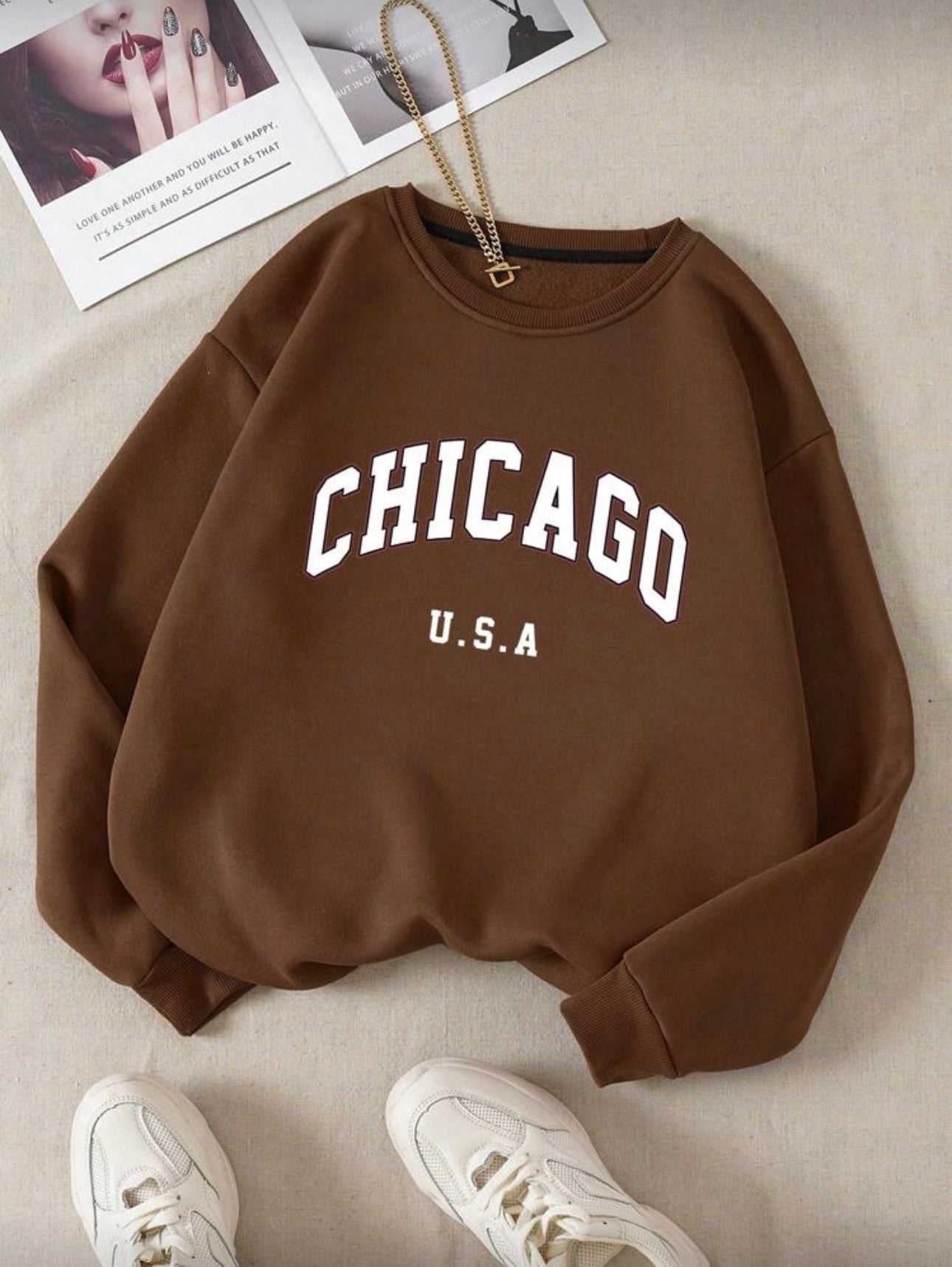 Sudadera de Dama Chicago Classic Brown