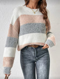 Suéter de Dama Pastel Stripe Soft